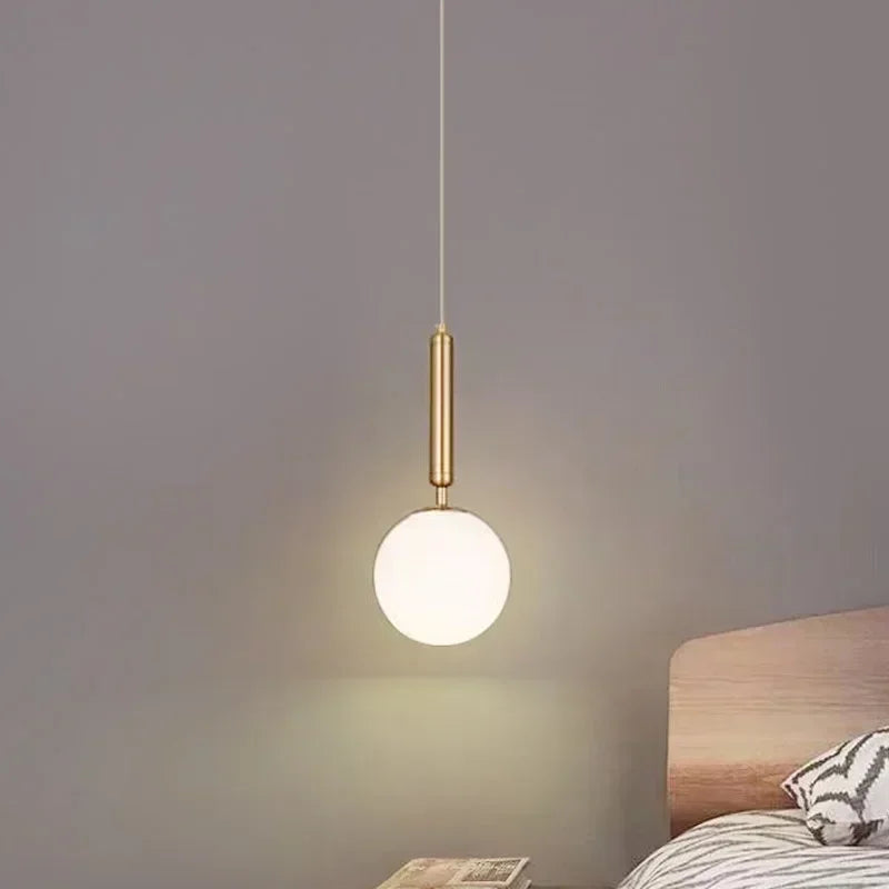 Luna White Globe Pendant Light