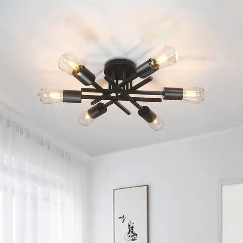 Astra Matte Black Chandelier